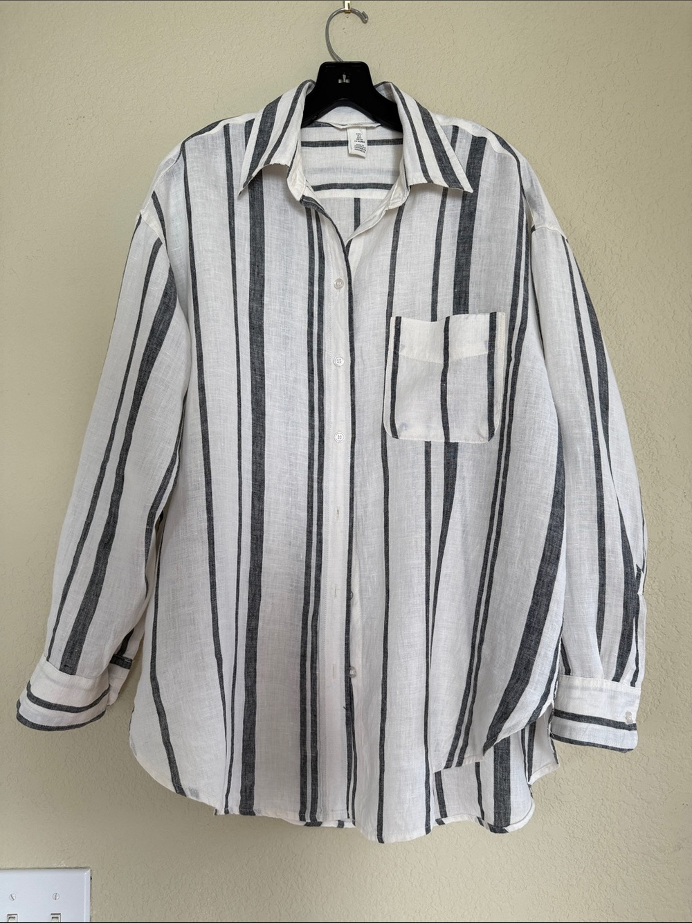 H&M linen oversized shirt, Small